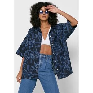 NWT Topshop Floral Print Button Detail Jacket Size 6